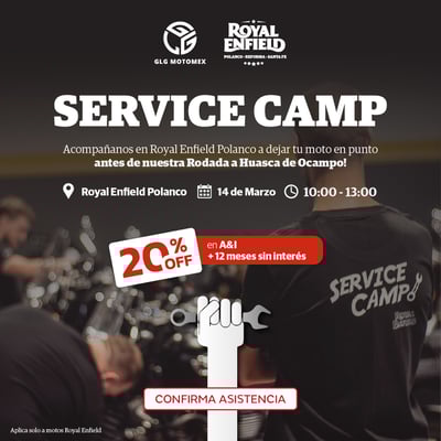 Service Camp Royal Enfield en Polanco - Previo al Royal Ride